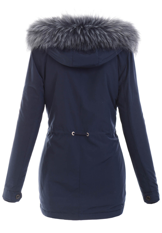 Damska Kurtka Zimowa Parka Agata Granatowa