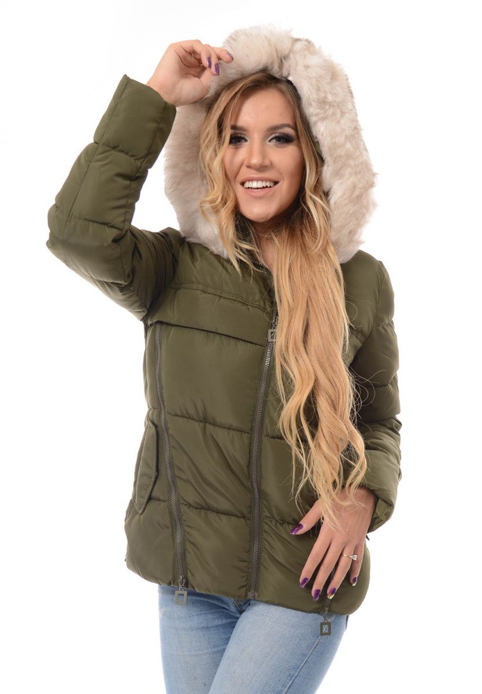 Damska Zimowa Kurtka Zielona