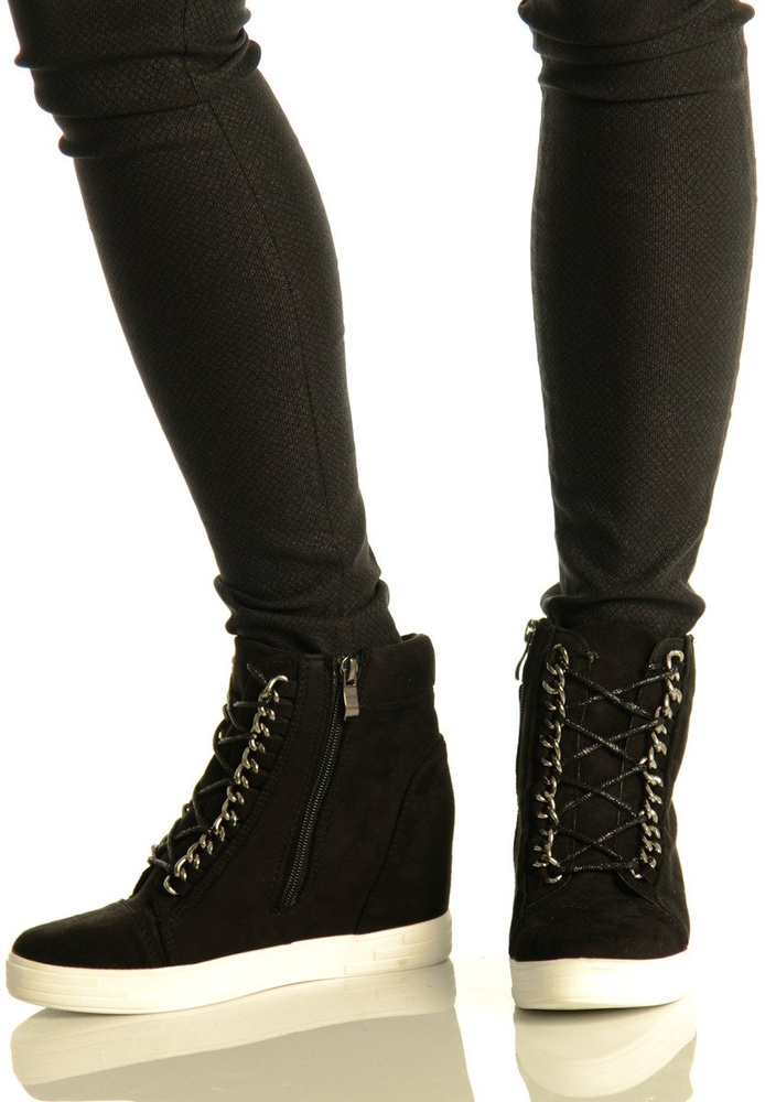 Damskie Botki Sneakersy Anna Czarne