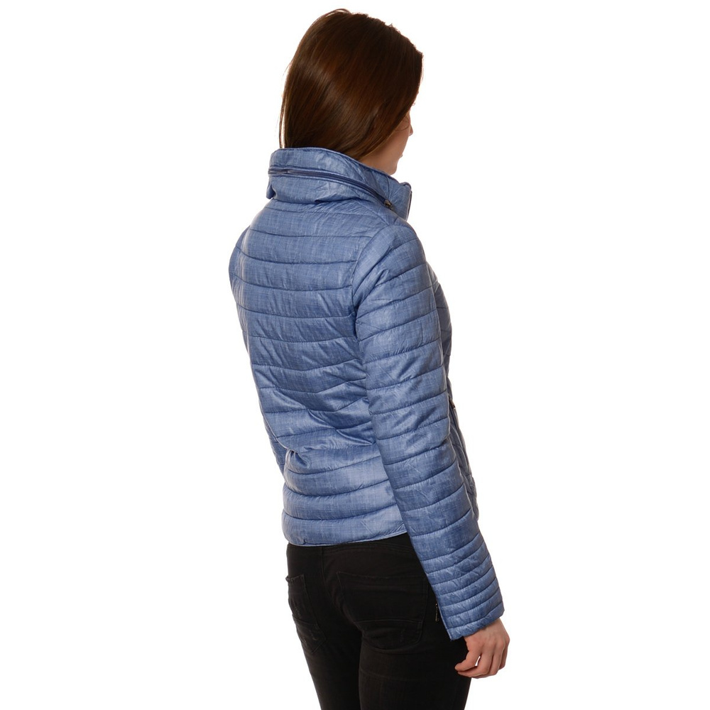 Damska Wiosenna Kurtka Ortalionowa Niebieska Melanż