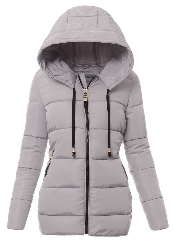 Damska Zimowa Kurtka Ortalionowa Melani Szara
