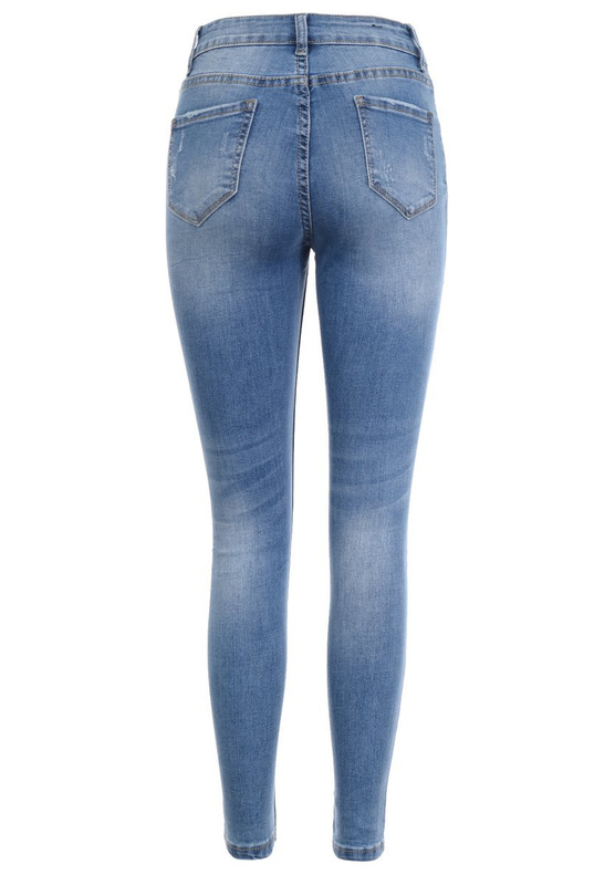 Damskie Spodnie Jeansowe Niebieskie