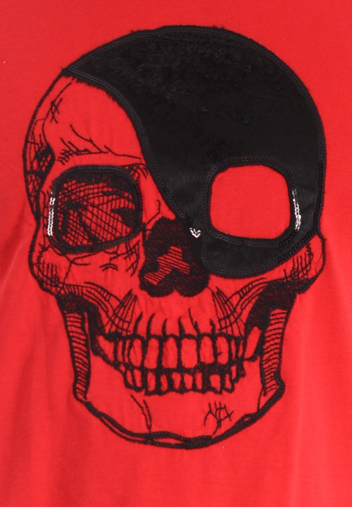 Męska Koszulka T-Shirt Nadruk Czerwona