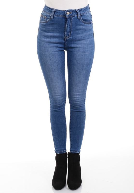 Damskie Spodnie Jeansowe Niebieskie