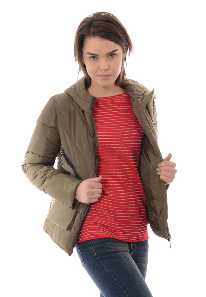 Damska Zimowa Kurtka Ortalionowa Ludmiła Zielona