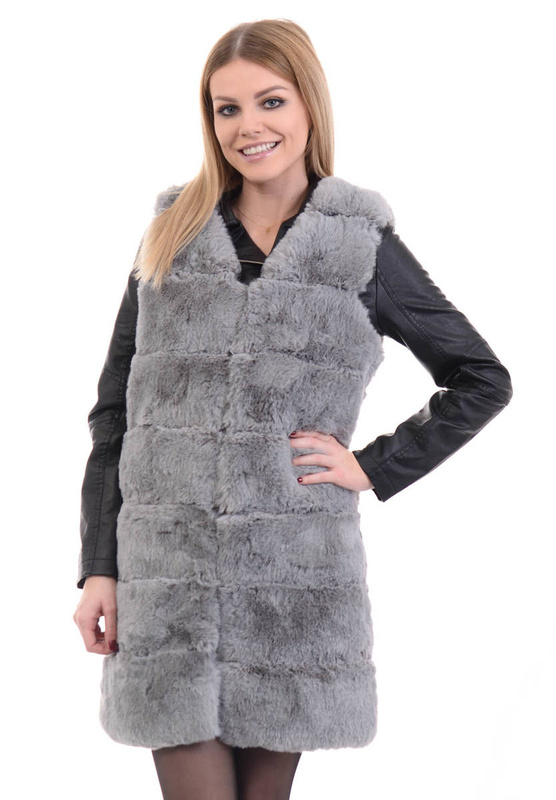 Damska Kamizelka Bezrękawnik Anastazja Szary