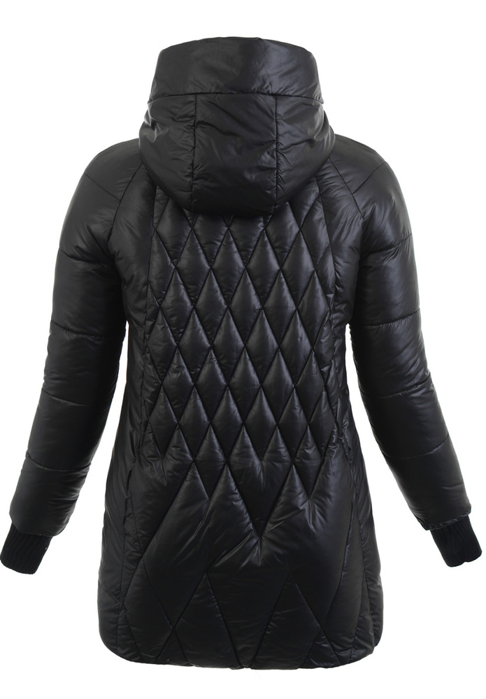 Kurtka Zimowa Pikowana Wiesława Czarna