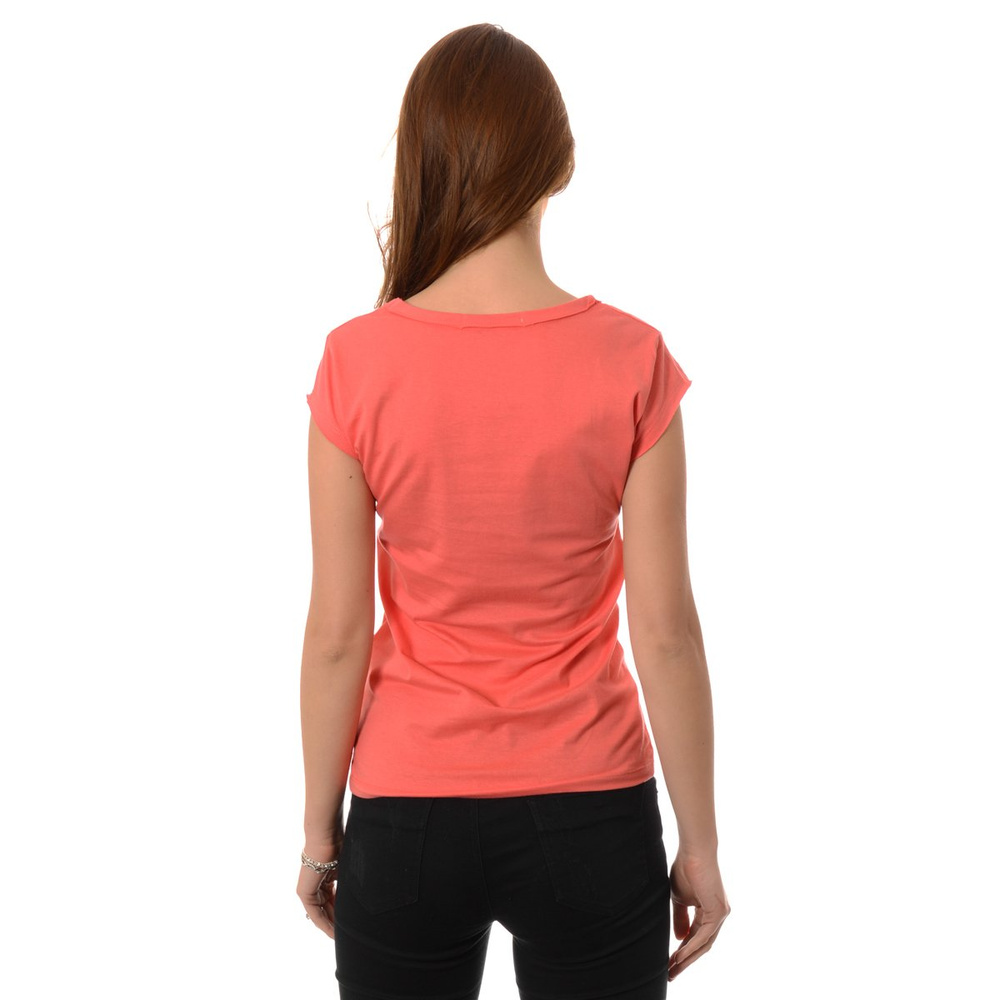 Koszulka Damska Krótki Rękaw Nadruk Ceglana