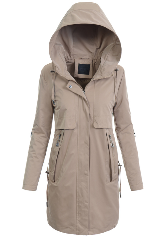 Damska Kurtka Parka Wiosenna Sofia Beżowa