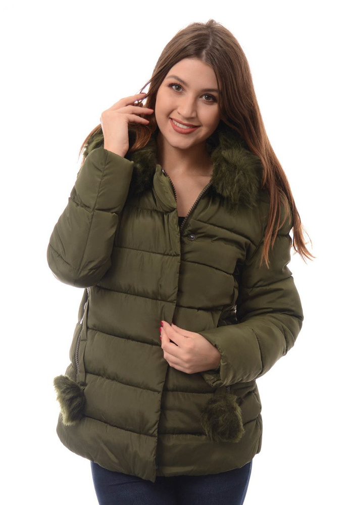 Damska Zimowa Kurtka Ortalionowa Zielona