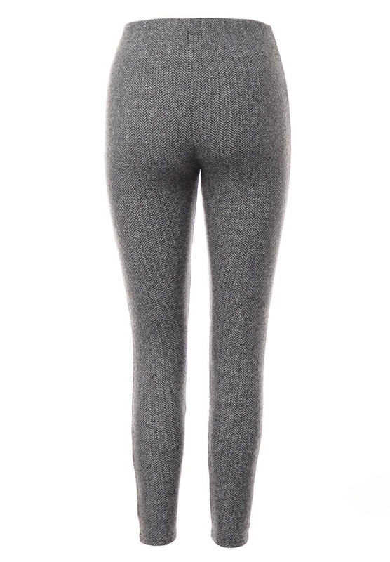 Damskie Spodnie Czarne Jodełka