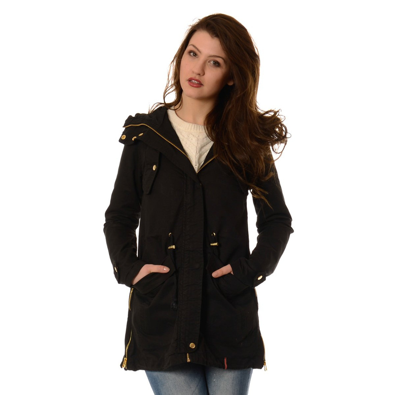 Damska Wiosenna Parka Alice Czarna