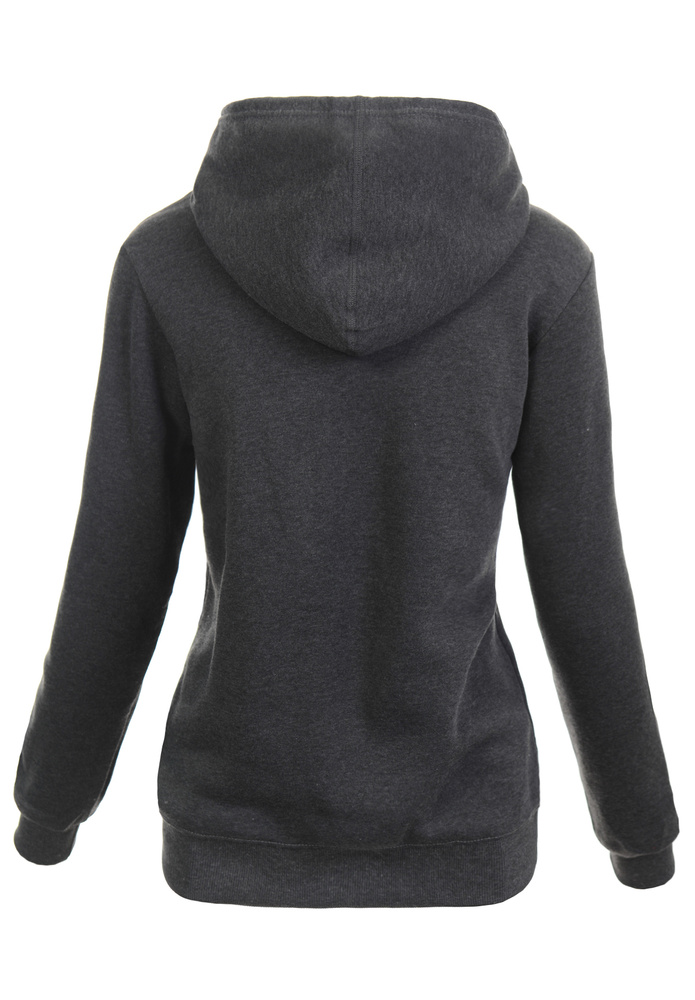 Damska Bluza Z Kapturem Kangurka Grafitowa