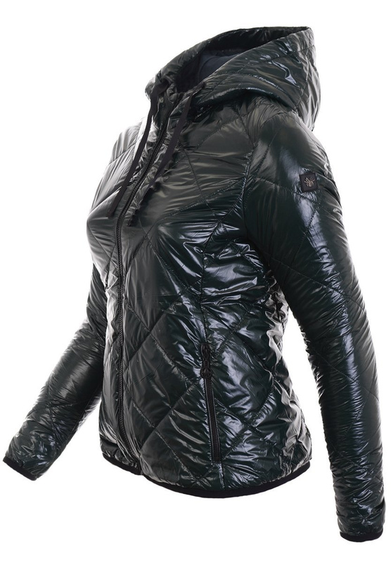 Damska Wiosenna Kurtka Liwia Ciemno Zielona