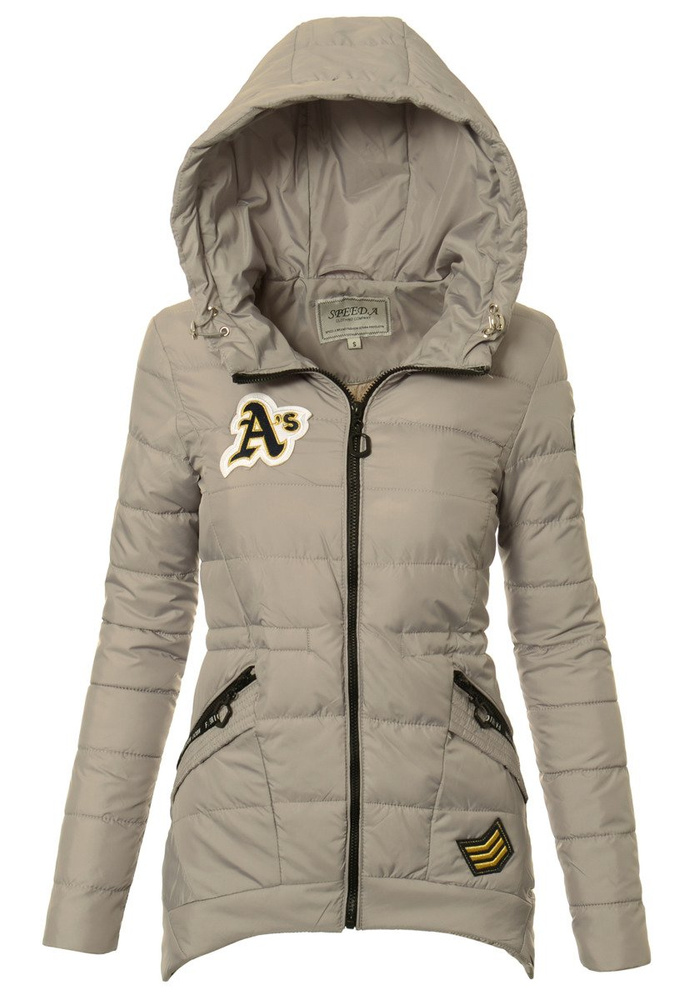 Damska Jesienna Wiosenna Kurtka Lilien Szara