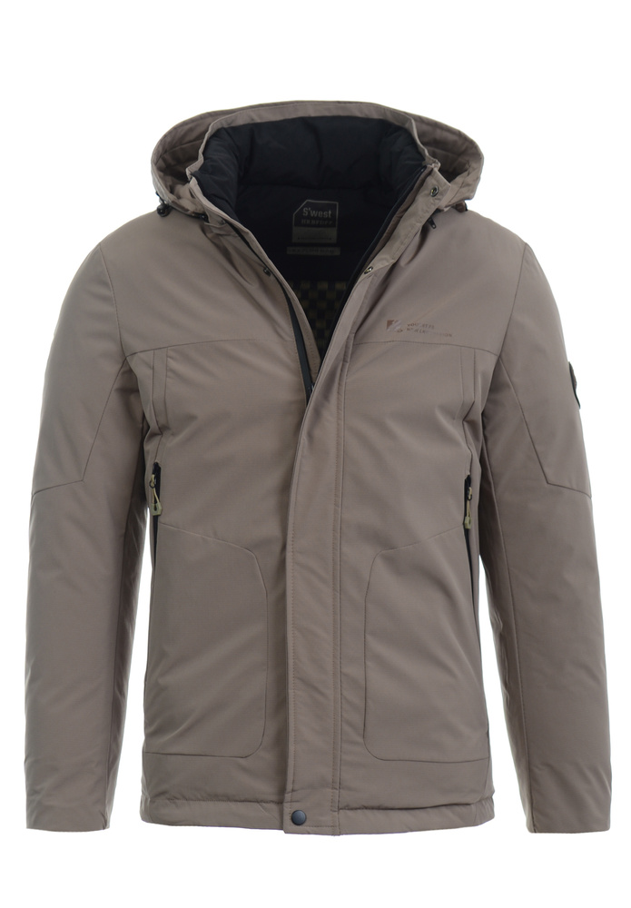 Męska Zimowa Kurtka Brązowa