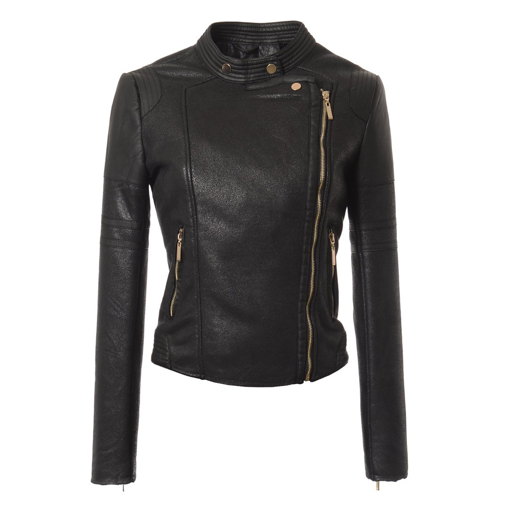 Damska Ramoneska Futerko Czarna