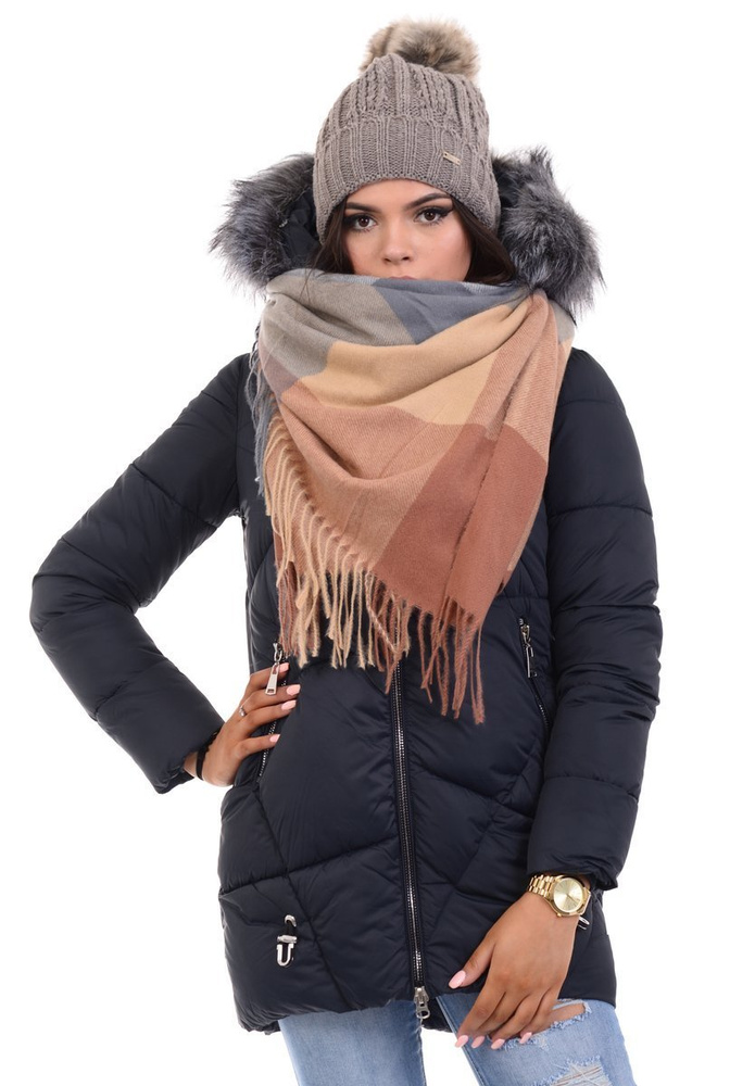 Chusta Damska Ciemnobrązowa