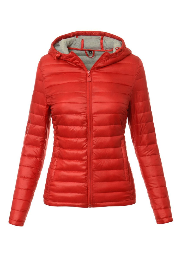 Damska Jesienna Wiosenna Kurtka Ortalionowa Czerwona