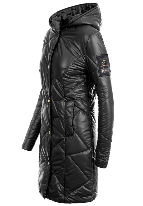 Damska Kurtka Pikowana Przejściowa Halina Czarna