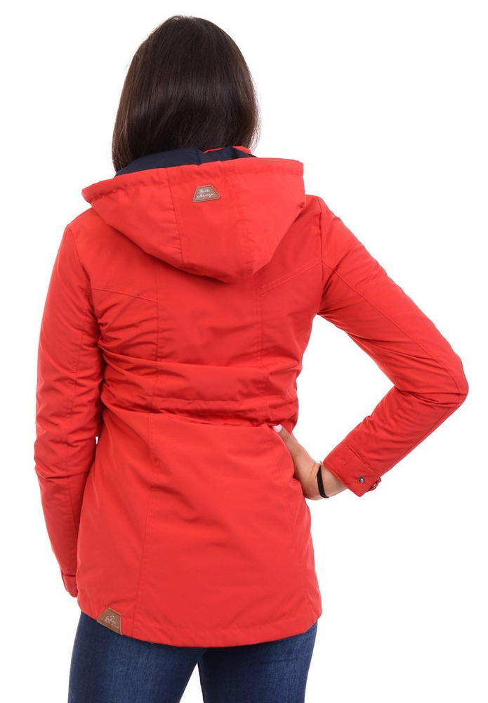 Parka Wiosenna Dwustronna Czerwono-Granatowa