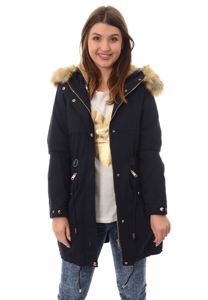 Damska Kurtka Parka Zimowa 2w1 Karola Granat