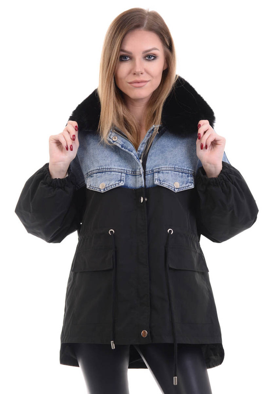 Damska Wiosenna Kurtka Oversize Melania Jeansowa