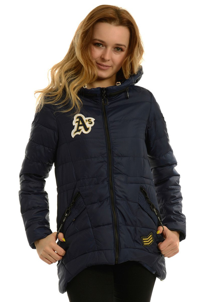 Damska Jesienna Wiosenna Kurtka Lilien Granatowa