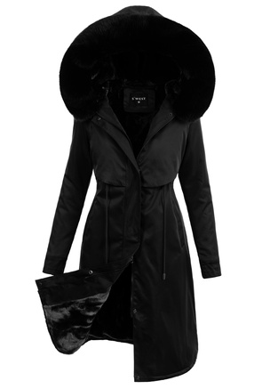 Damska Kurtka Parka Zimowa Natalia Czarna