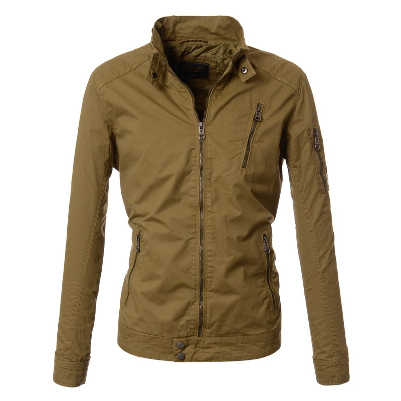 Męska Wiosenna - Jesienna Kurtka Tomas Khaki
