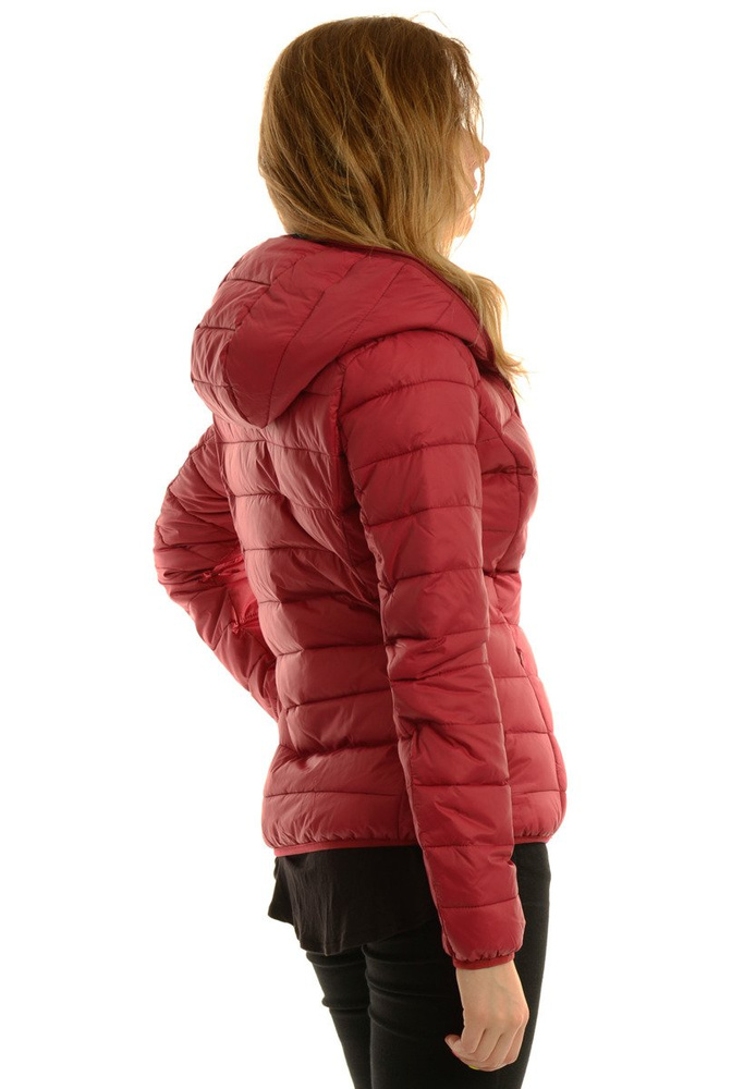 Damska Kurtka Ortalionowa Jesienna Bordowa