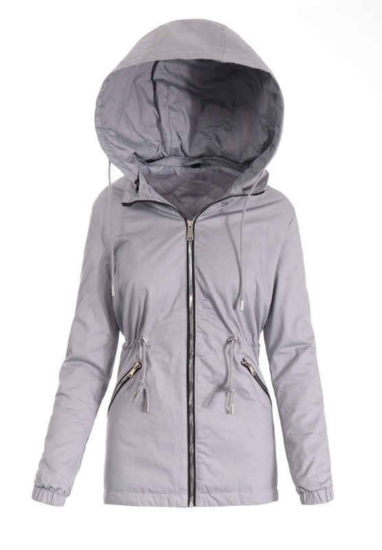 Kurtka Parka Wiosenna Damiana Szara