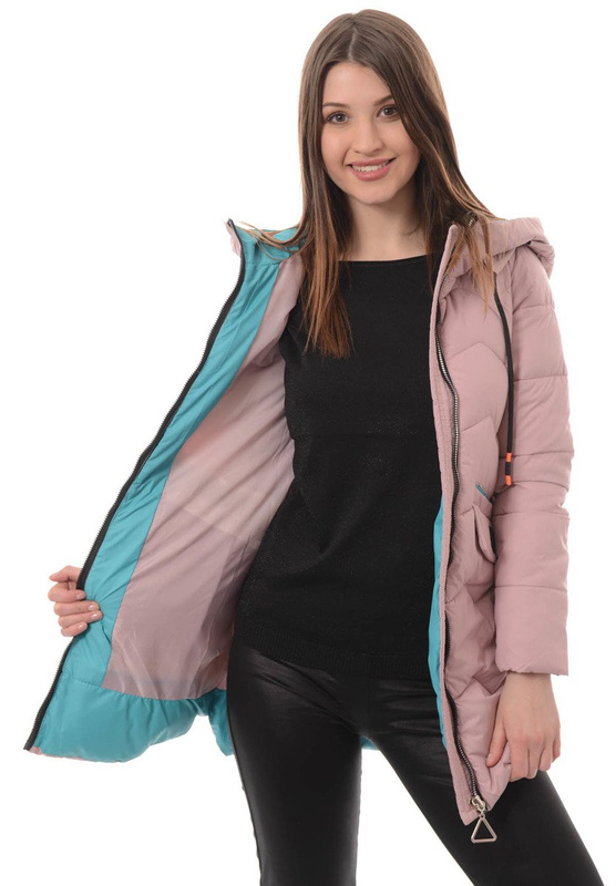 Damska Zimowa Kurtka Ortalionowa Michalina Różowa