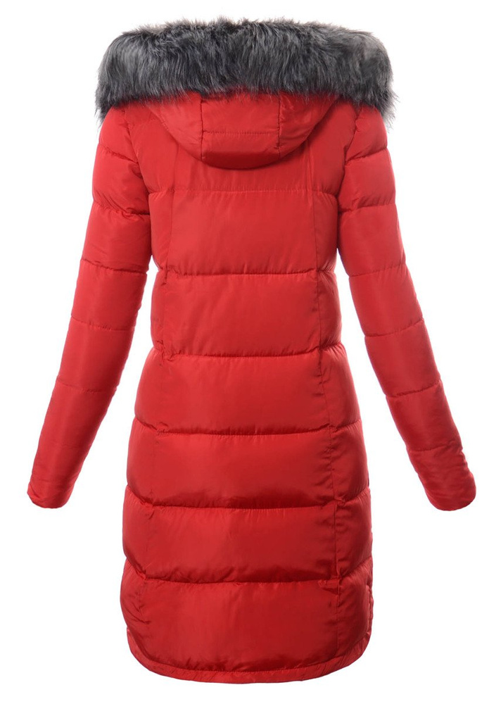 Damska Zimowa Kurtka Ortalionowa Czerwona