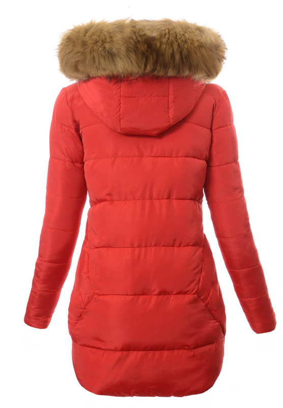 Damska Zimowa Kurtka Ortalionowa Czerwona