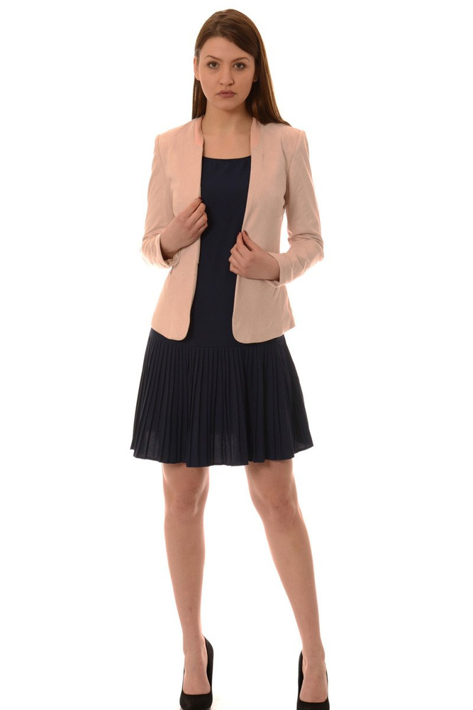 Damski Żakiet Pudrowy Róż