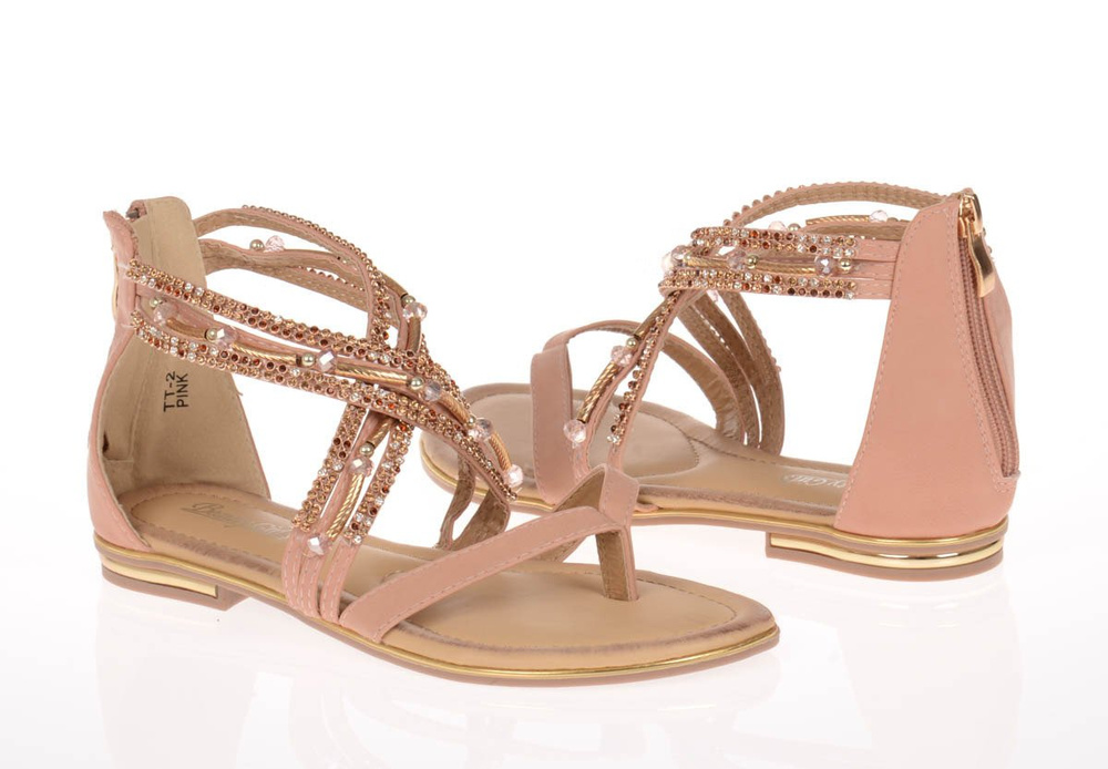 Sandały Gladiatorki Rzymianki Korale Róż