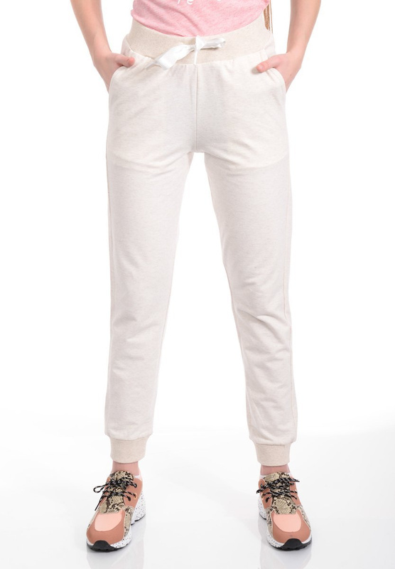 Damskie Spodnie Dresowe Beżowe
