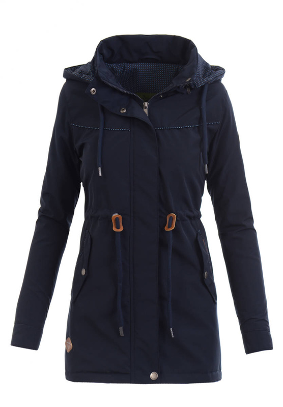 Damska Kurtka Parka Wiosenna Madlen Granatowa