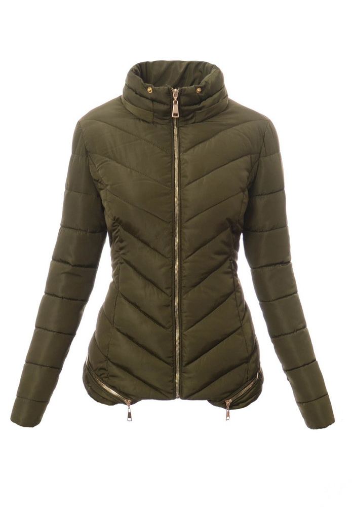 Damska Zimowa Kurtka Ortalionowa Martyna Zielona