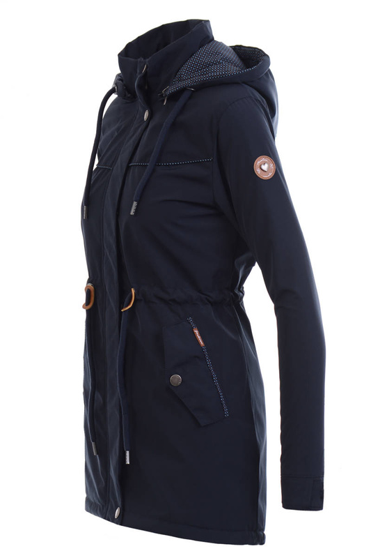 Damska Kurtka Parka Wiosenna Madlen Granatowa