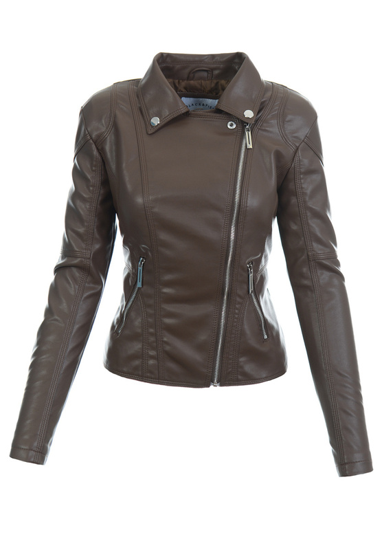 Damska Kurtka Ramoneska Aida Brązowa