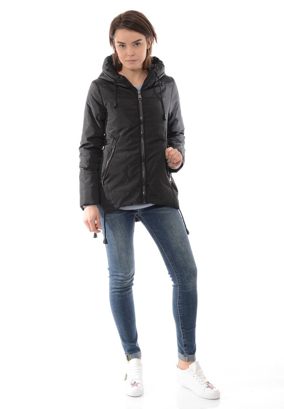 Damska Wiosenna Ortalionowa Kurtka Tola Czarna