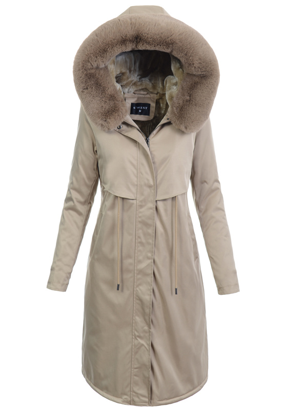 Damska Kurtka Parka Zimowa Natalia Beżowa