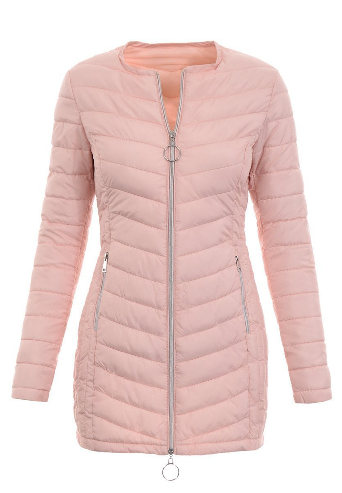 Damska Wiosenna Kurtka Bernadeta Pudrowo Różowa