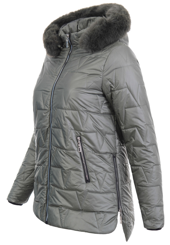 Damska Kurtka Zimowa Czesława Zielona
