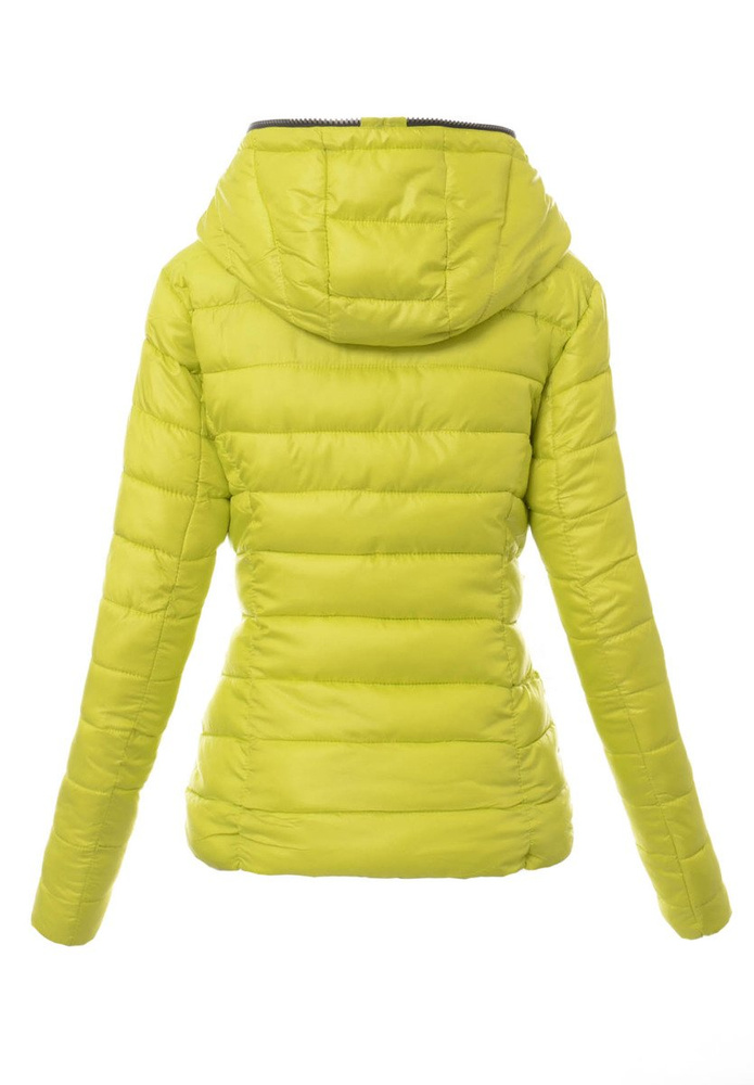 Damska Zimowa Kurtka Ortalionowa Limonkowa
