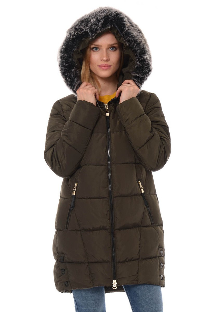 Damska Zimowa Kurtka Ortalionowa Magdalena Zielona