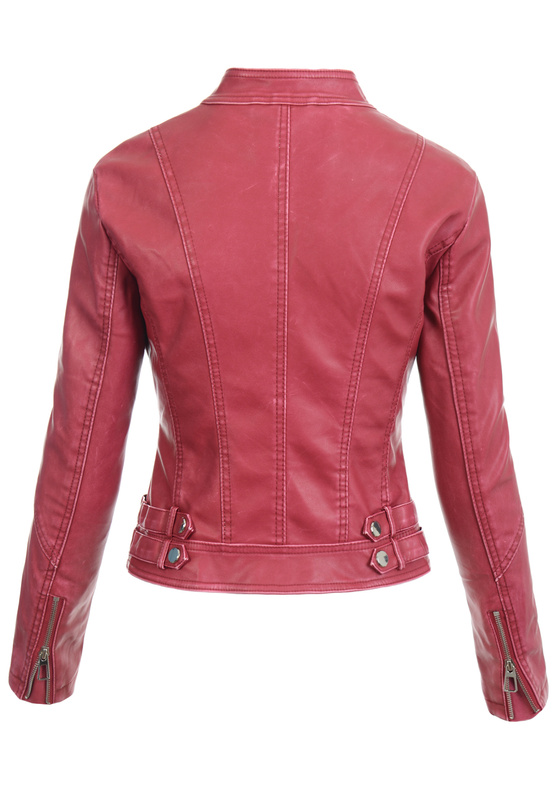 Damska Kurtka Ramoneska Ismena Czerwona