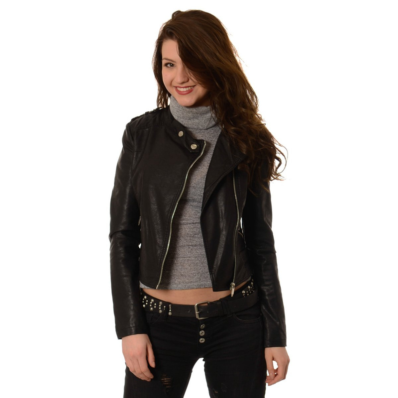 Damska Kurtka Ramoneska Olivia Czarna